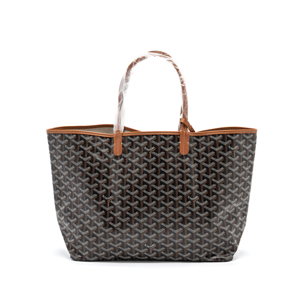 GOYARD SAINT LOUIS PM TOTE BAG GOYARDINE CANVAS BROWN/ MULTICOLOUR