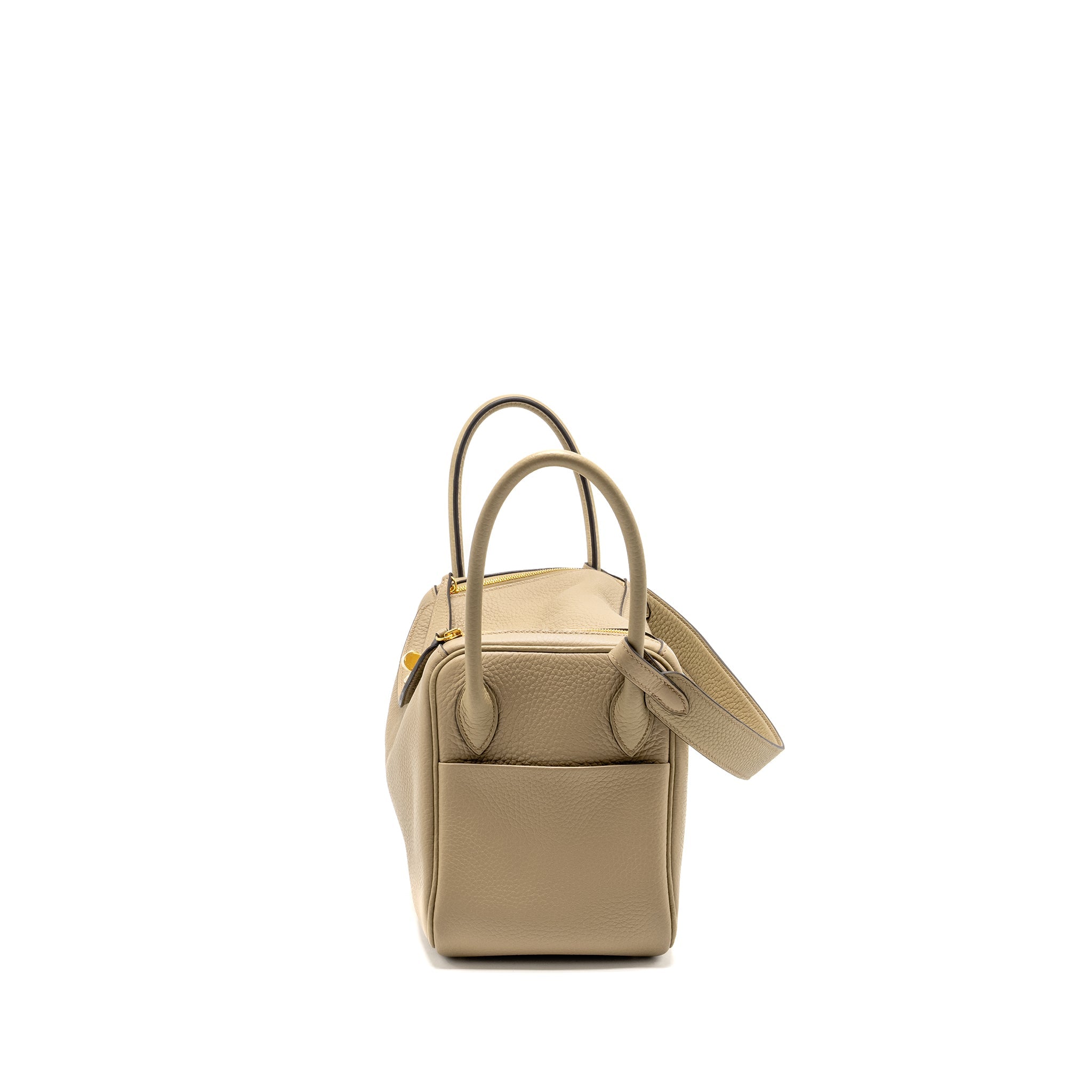 HERMES LINDY 26 CLEMENCE BEIGE MARFA GHW