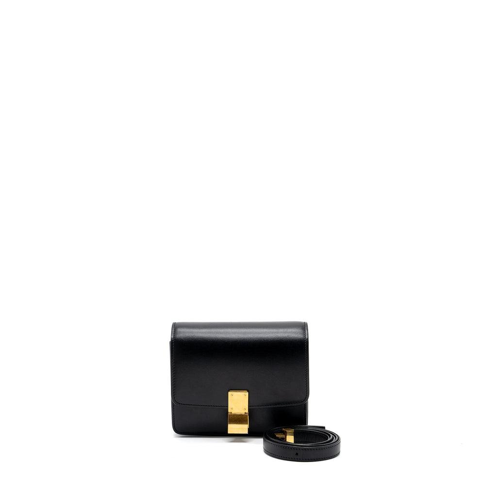 CELINE MINI CLASSIC BOX BAG CALFSKIN BLACK GHW