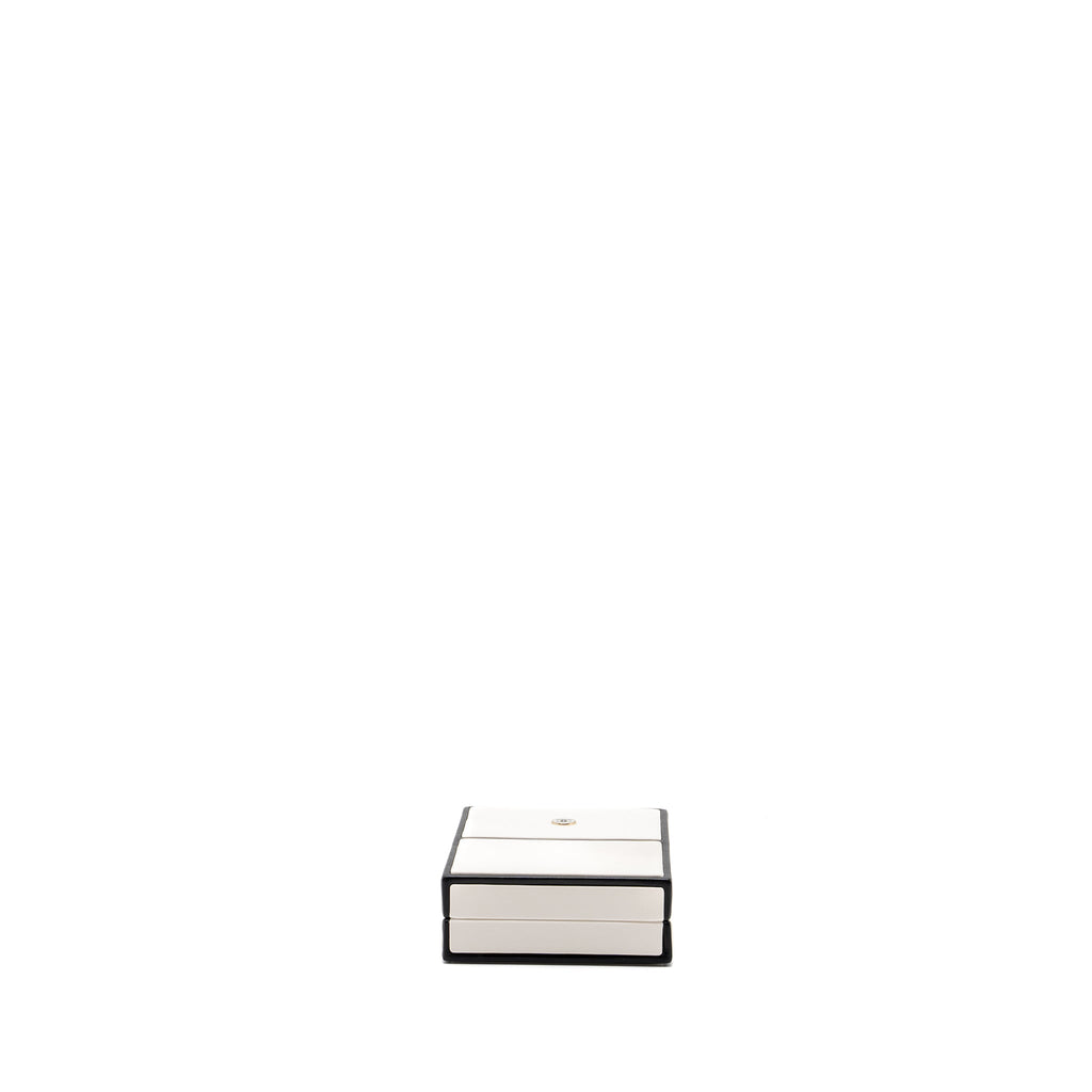CHANEL 21S PERFUME BOTTLE EVENING BAG LAMBSKIN BLACK/WHITE LGHW