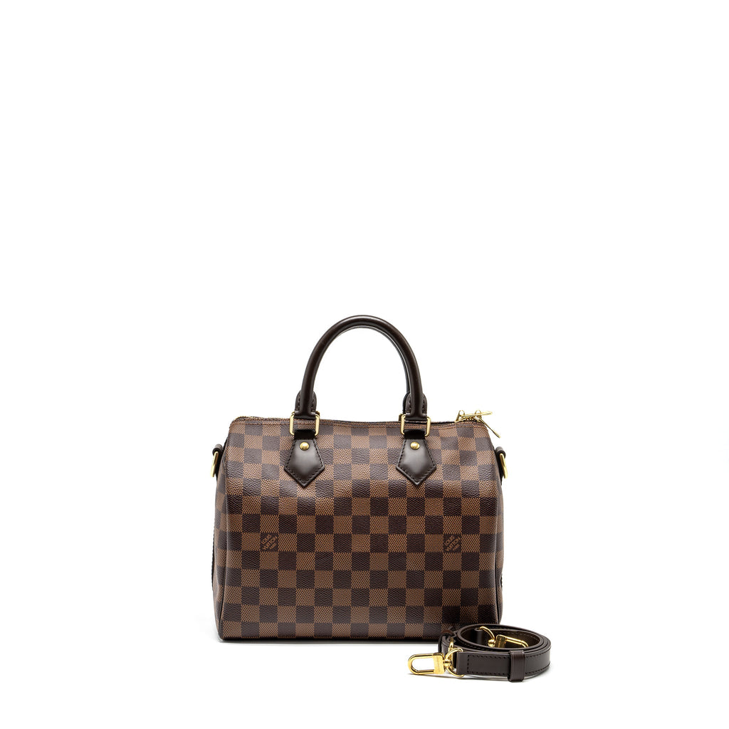 LOUIS VUITTON SPEEDY BANDOULIERE 25 DAMIER EBENE GHW