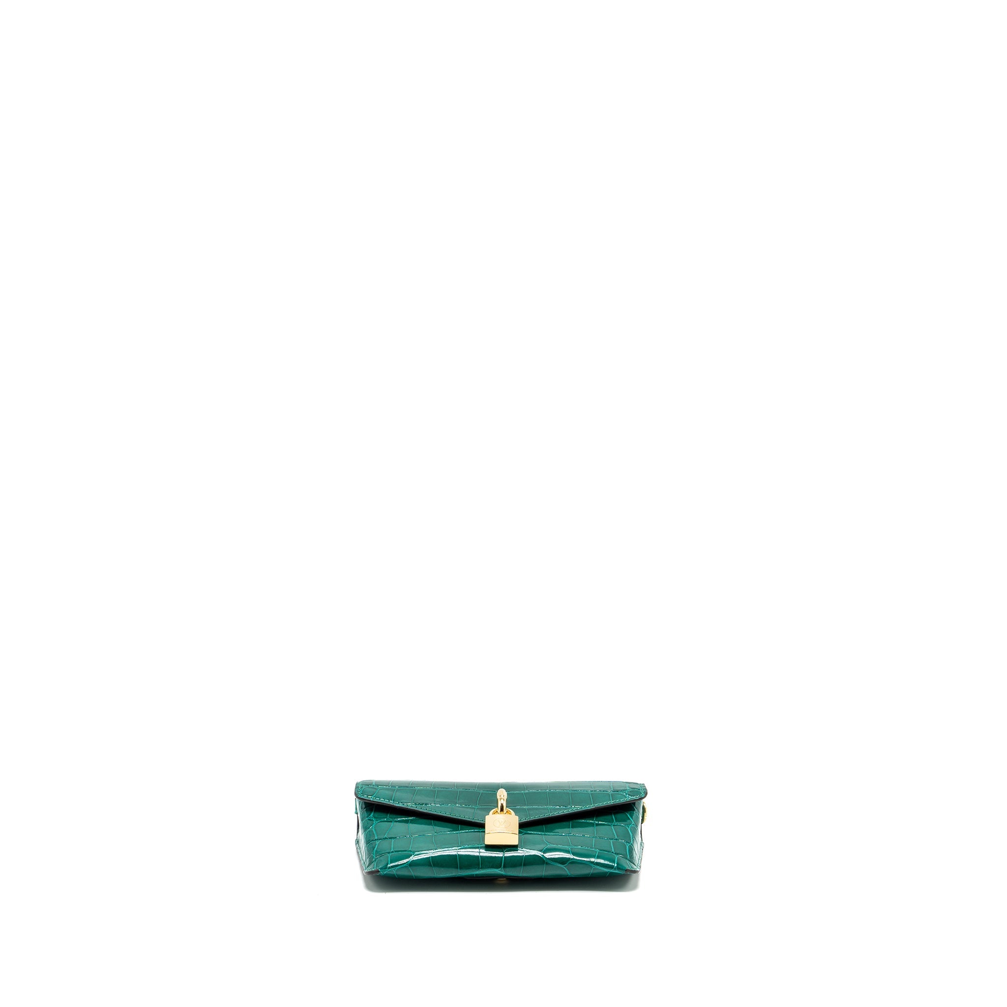 LOUIS VUITTON PADLOCK ON STRAP CROCODILE BRILLANT GREEN GHW