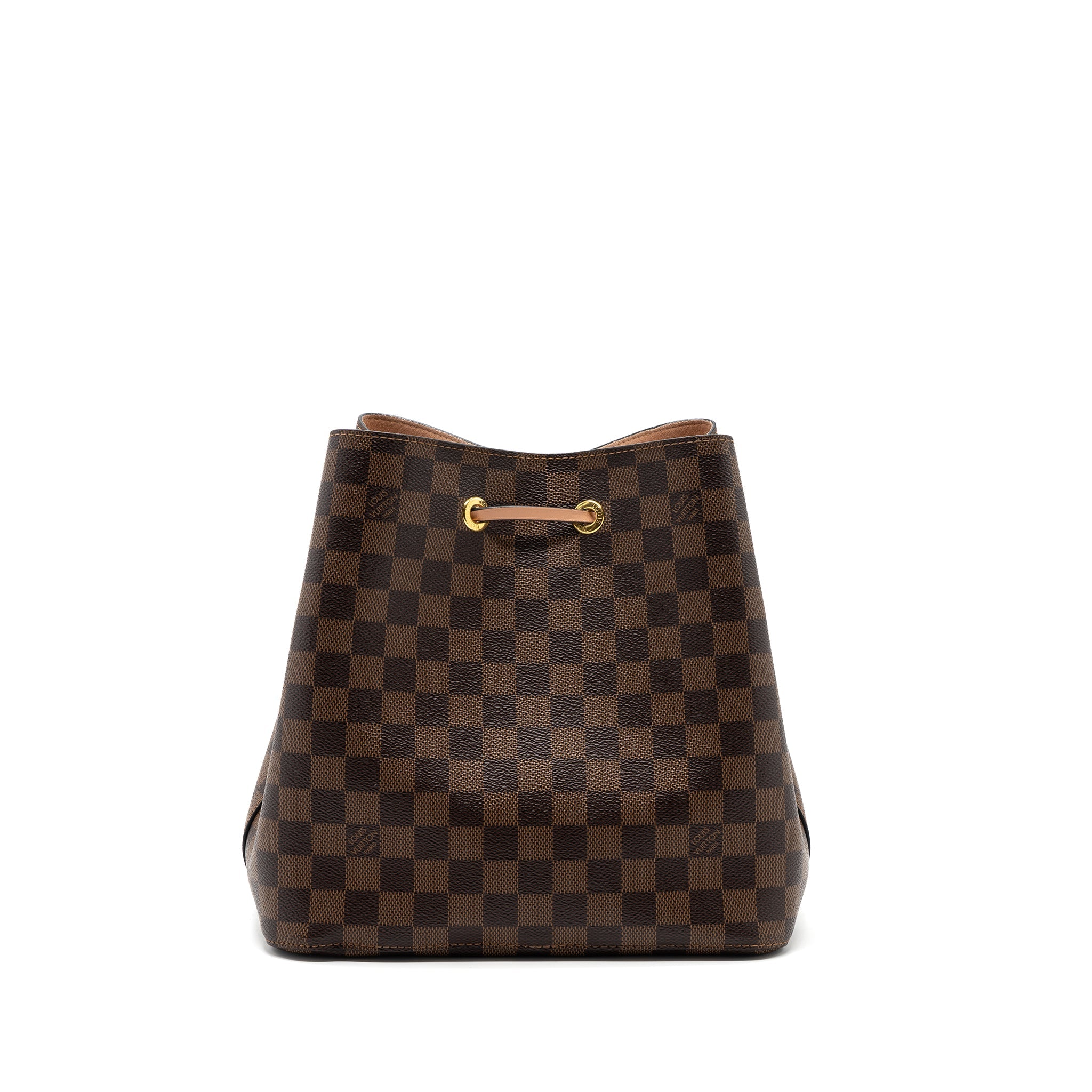 LOUIS VUITTON NEONOE MM DAMIER EBENE CANVAS LIGHT PINK GHW
