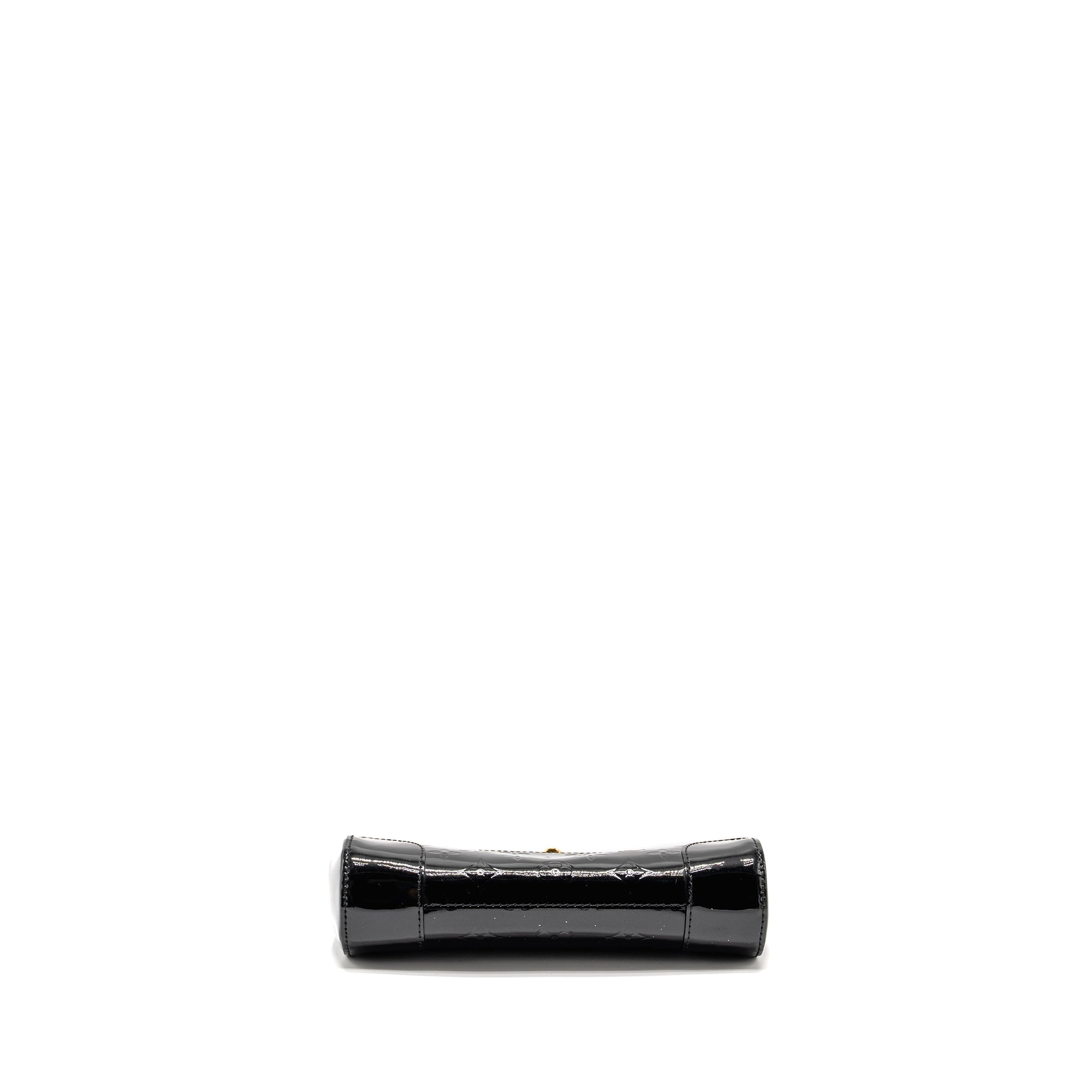 LOUIS VUITTON VERNIS SANTA MONICA CLUTCH PATENT BLACK GHW