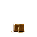 SAINT LAURENT KATE CHAIN WALLET WITH TASSEL SUEDE BROWN GHW