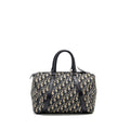 DIOR VINTAGE BOWLING BAG BLUE OBLIQUE CANVAS SHW