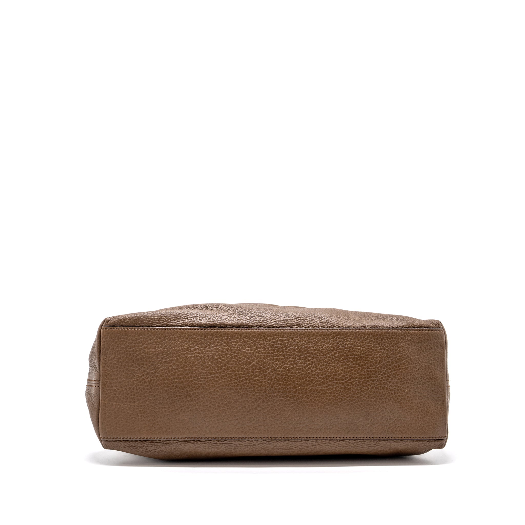 GUCCI DISCO TOTE BAG CALFSKIN BROWN LGHW