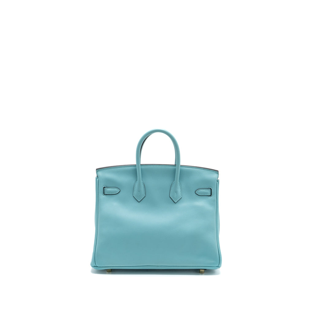 HERMES BIRKIN 25 SWIFT 3P BLUE ATOLL GHW