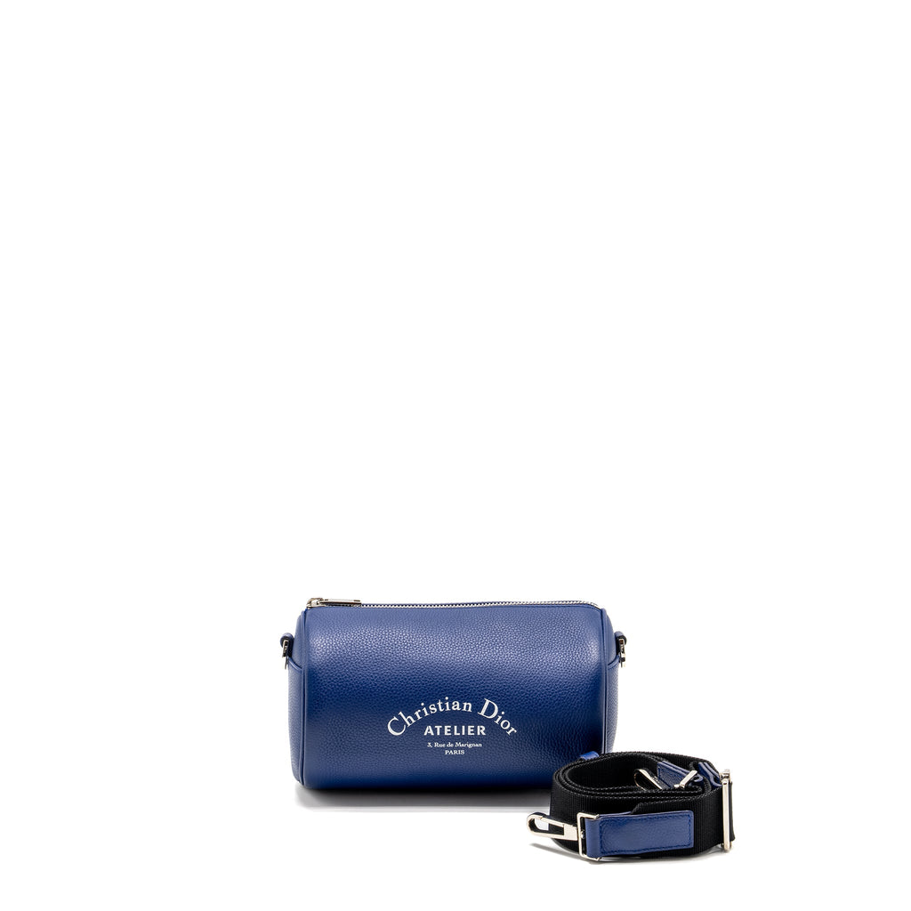 DIOR ATELIER ROLLER MESSENGER BAG CALFSKIN NAVY SHW