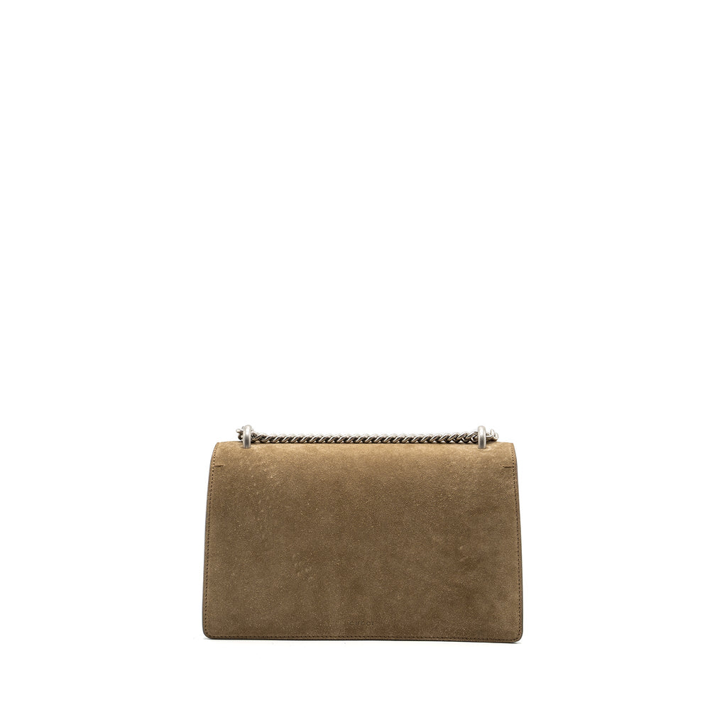 GUCCI DIONYSUS SHOULDER BAG SUEDE LEATHER LIGHT BROWN SHW