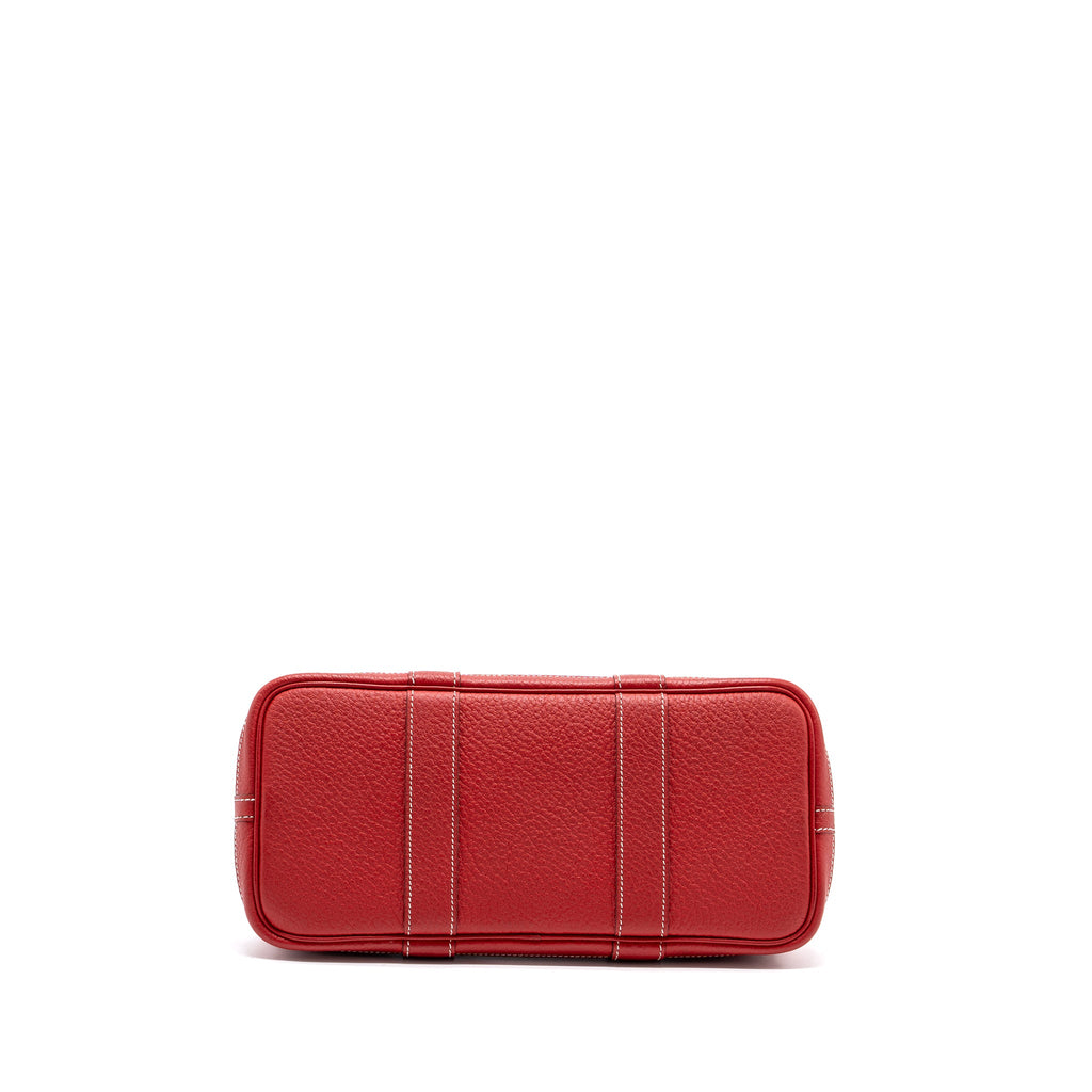 HERMES GARDEN PARTY 30 NEGONDA LEATHER ROUGE CASAQUE SHW