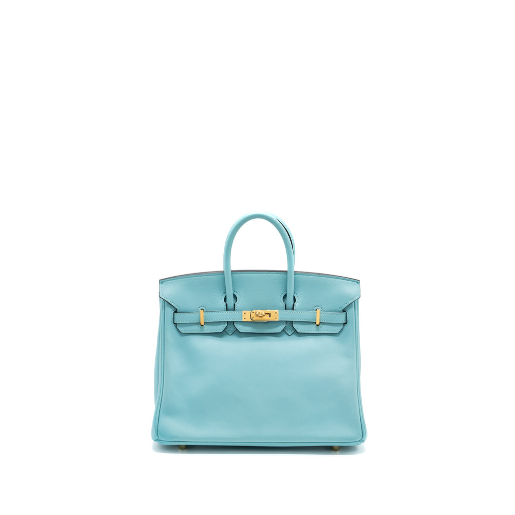 HERMES BIRKIN 25 SWIFT 3P BLUE ATOLL GHW