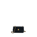 CHANEL VINTAGE FLAP BAG SATIN BLACK GHW