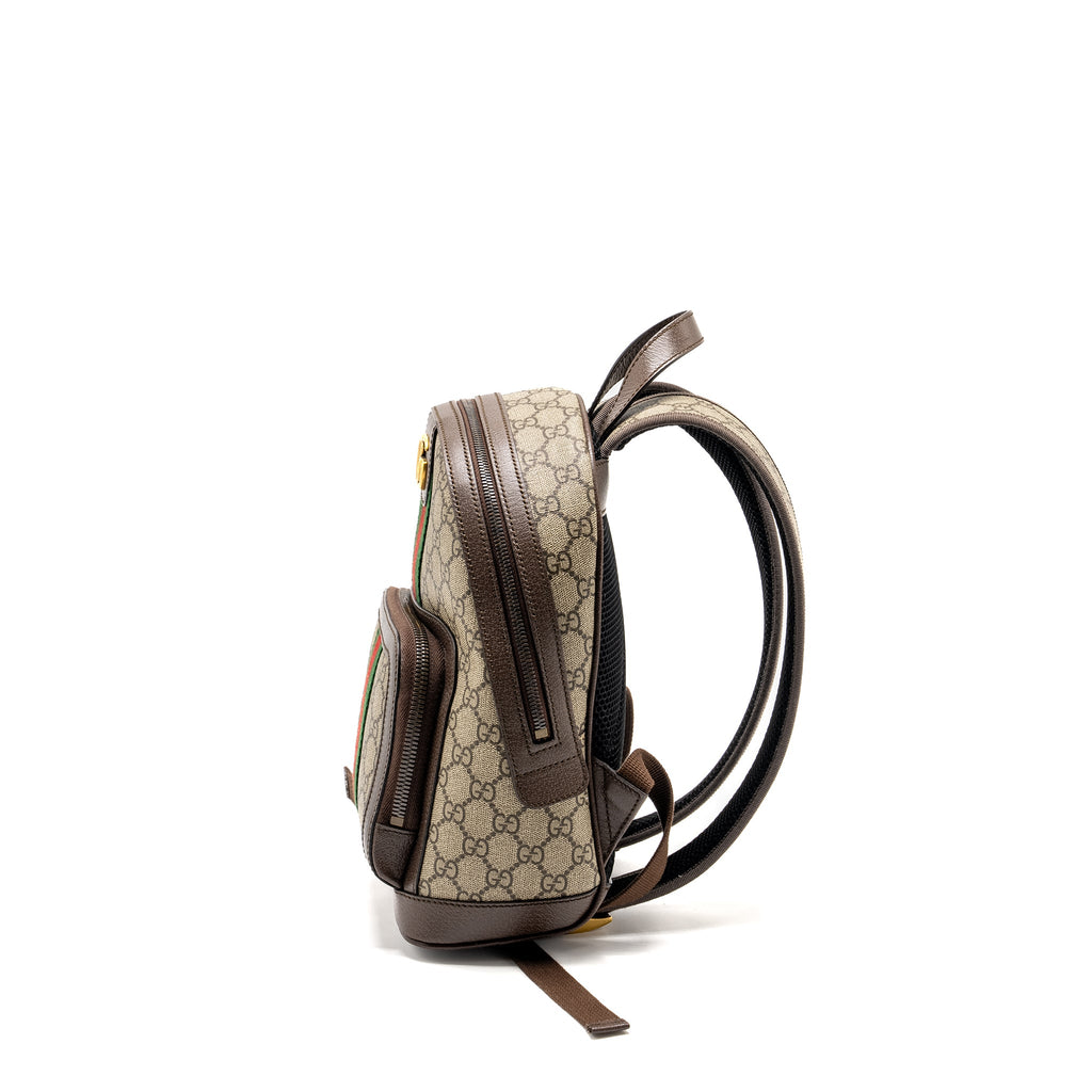 GUCCI SMALL GG OPHIDIA BACKPACK GG SUPREME CANVAS/ CALFSKIN GHW