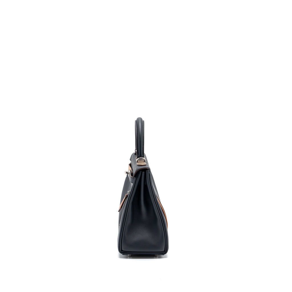 HERMES KELLY COLORMATIC SWIFT BLUE NUIT/CHAI/ETOUPE/GOLD/BLACK SHW