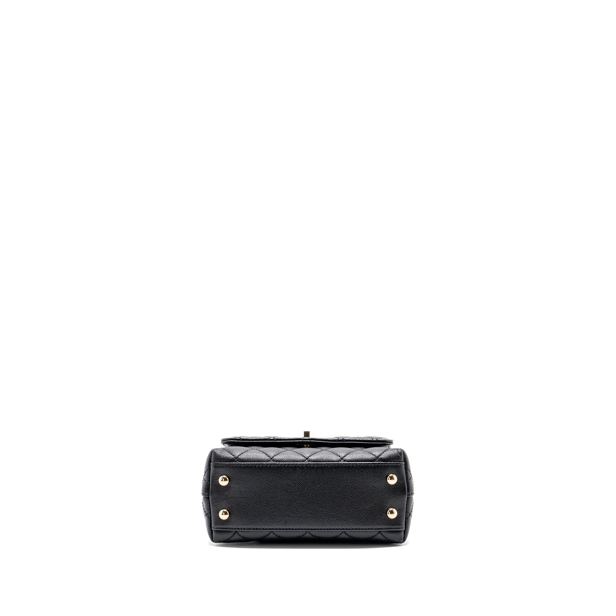 CHANEL COCO HANDLE EXTRA  MINI CAVIAR BLACK LGHW(MICROCHIP)
