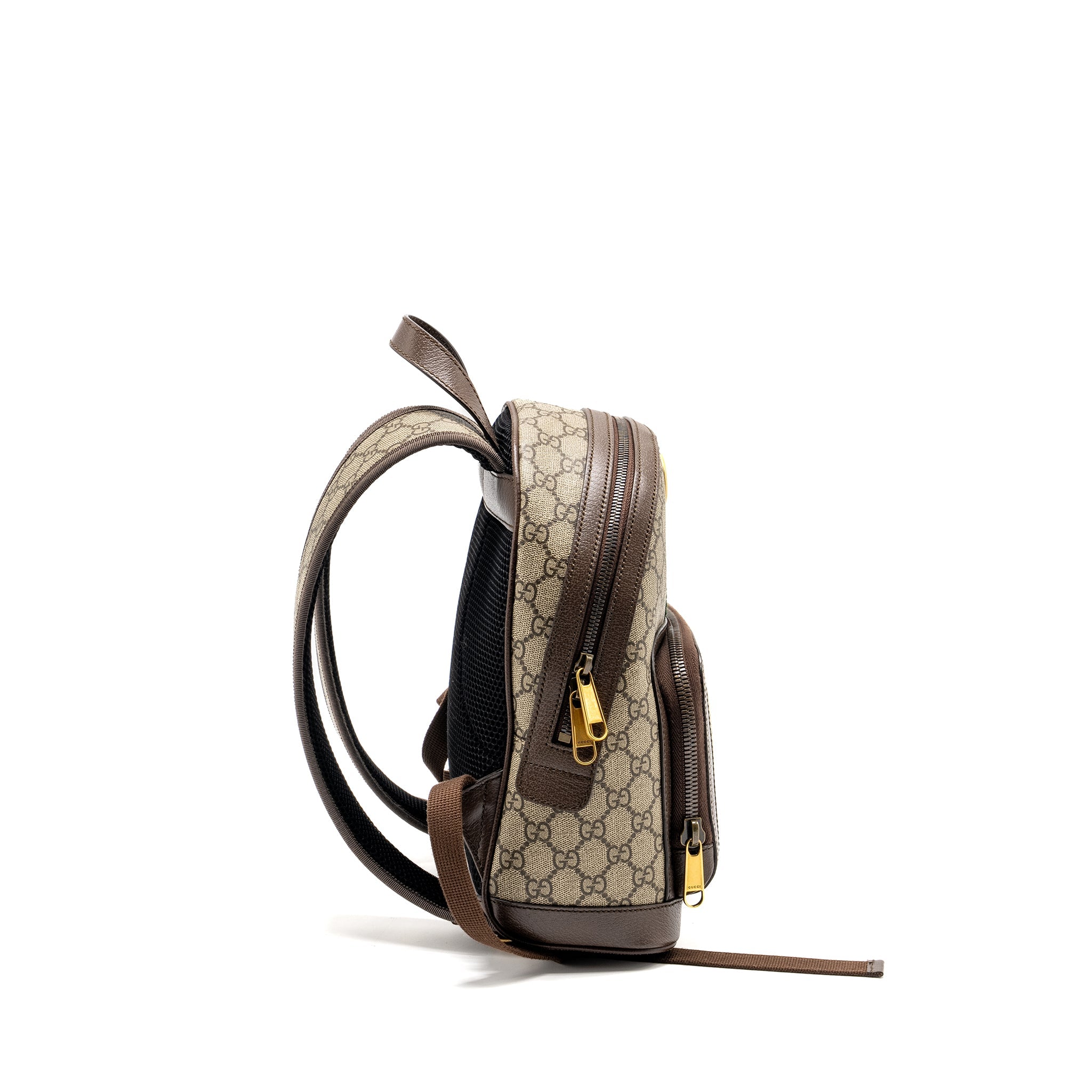 GUCCI SMALL GG OPHIDIA BACKPACK GG SUPREME CANVAS/ CALFSKIN GHW