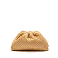 BOTTEGA VENETA POUCH INTRECCIATO LEATHER BEIGE GHW