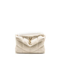SAINT LAURENT/YSL SMALL LOULOU PUFFER SHOULDER BAG LAMBSKIN BLANC VINTAGE GHW