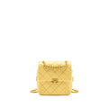 CHANEL 22P QUILTED FLAP BACKPACK CAVIAR LIGHT YELLOW GHW (MICROCHIP)