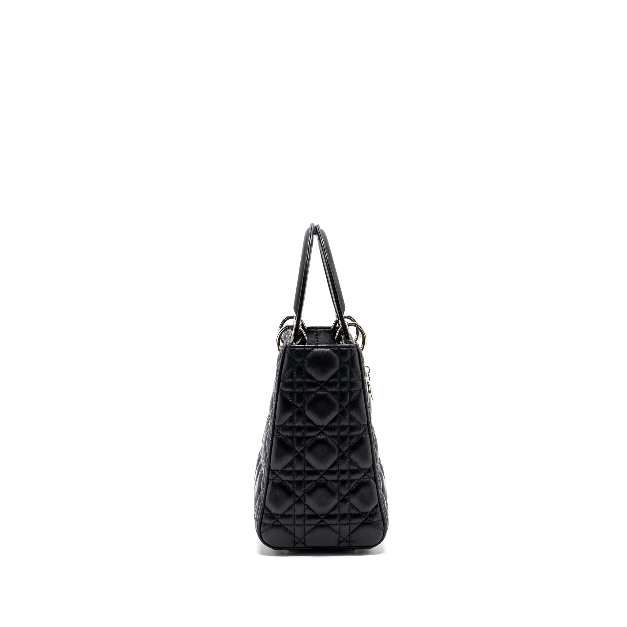DIOR MEDIUM LADY DIOR LAMBSKIN BLACK SHW