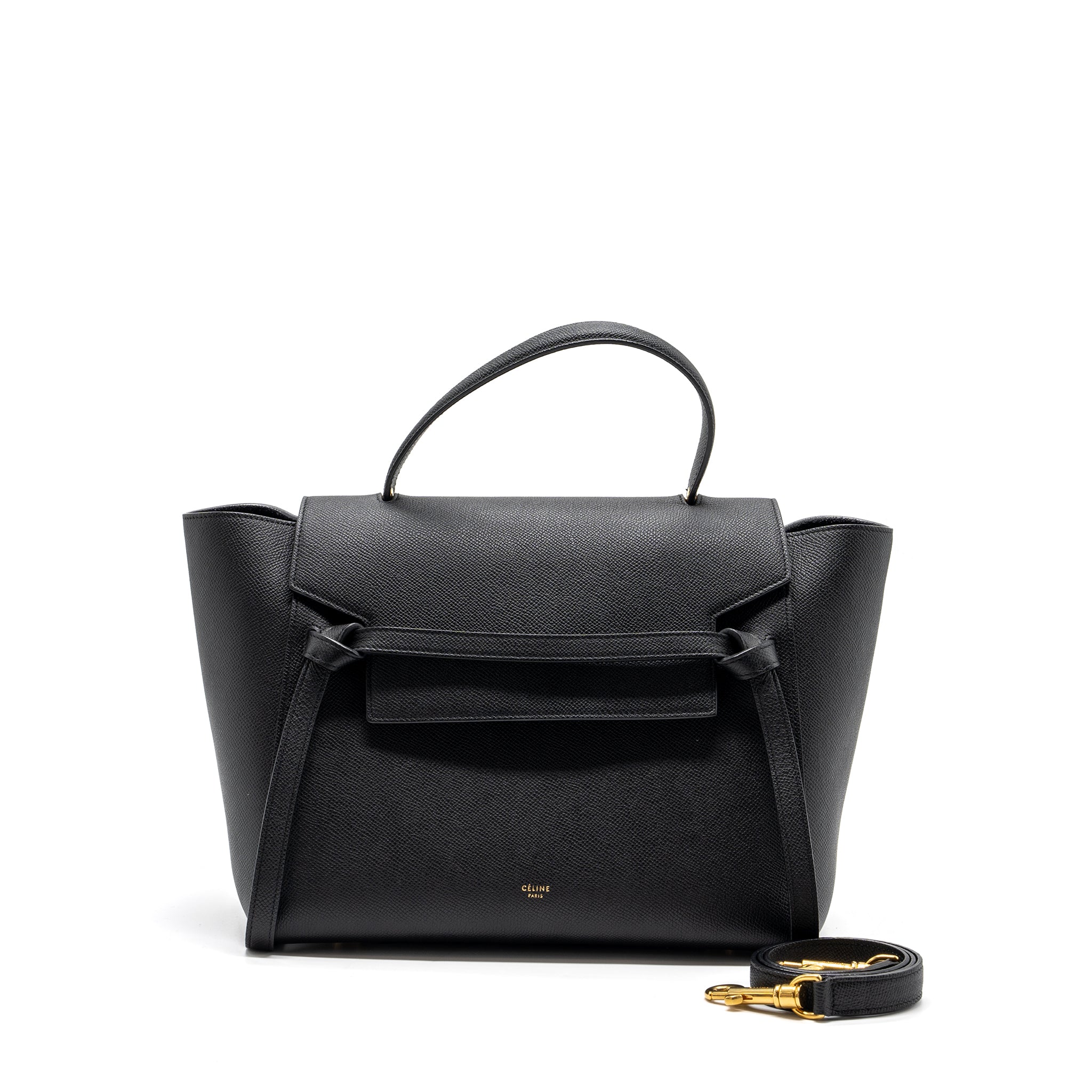 CELINE MINI BELT BAG GRAINED CALFSKIN BLACK GHW