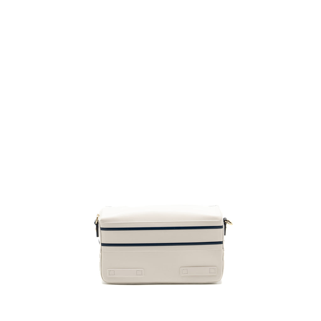 DIOR SMALL DIORCAMP BAG CALFSKIN WHITE LGHW