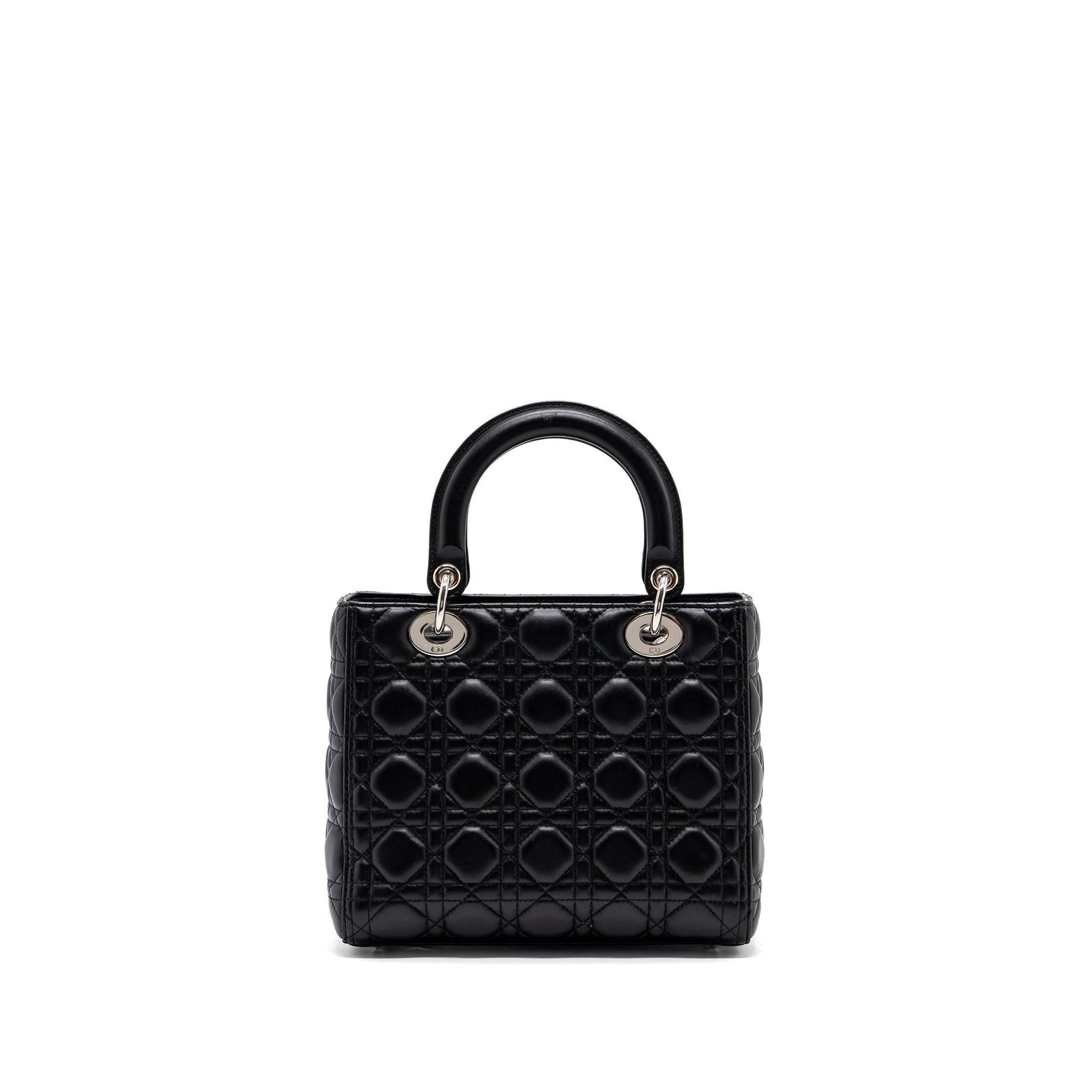 DIOR MEDIUM LADY DIOR LAMBSKIN BLACK SHW