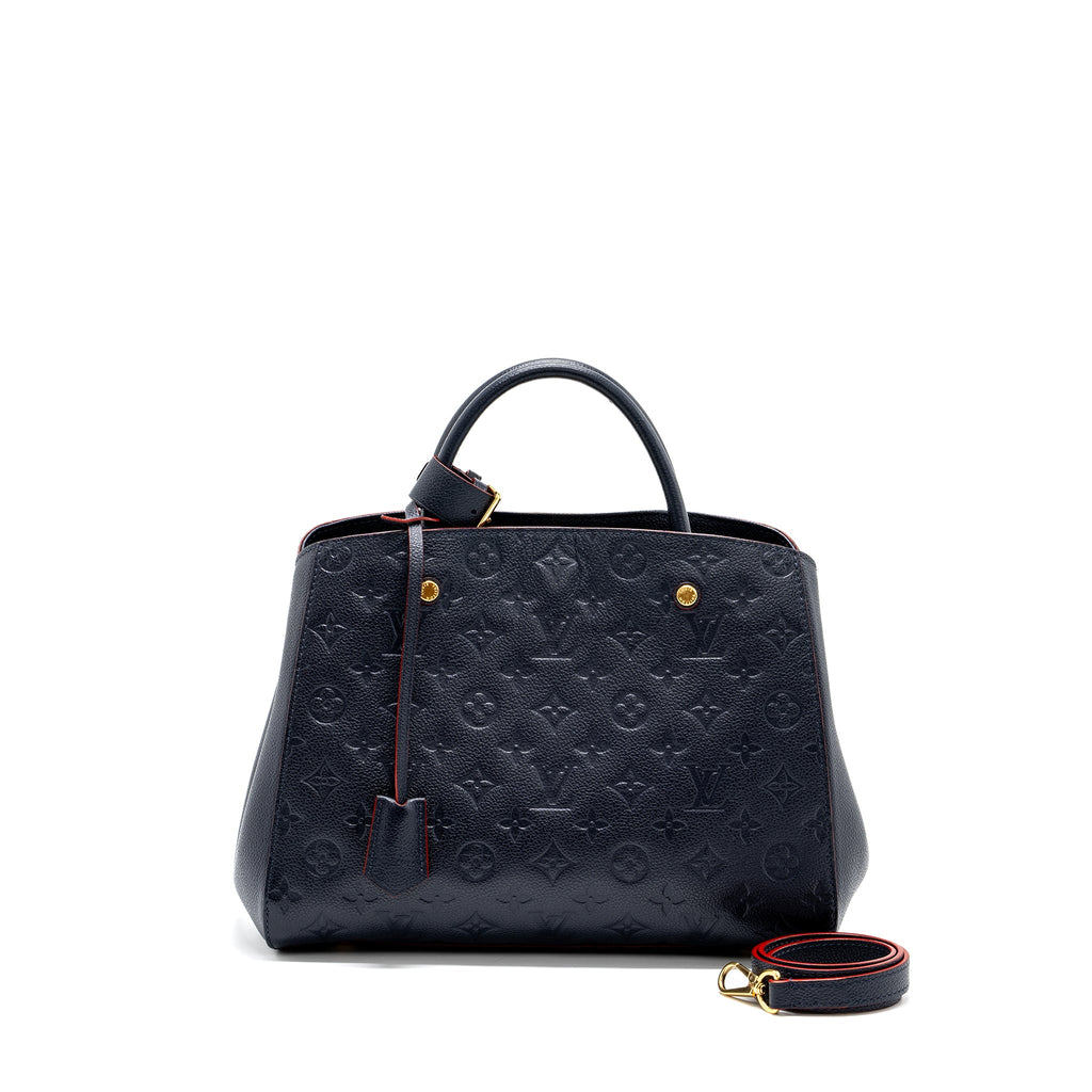 LOUIS VUITTON MONTAIGNE MM MONOGRAM EMPREINTE NAVY GHW