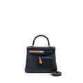 HERMES KELLY COLORMATIC SWIFT BLUE NUIT/CHAI/ETOUPE/GOLD/BLACK SHW