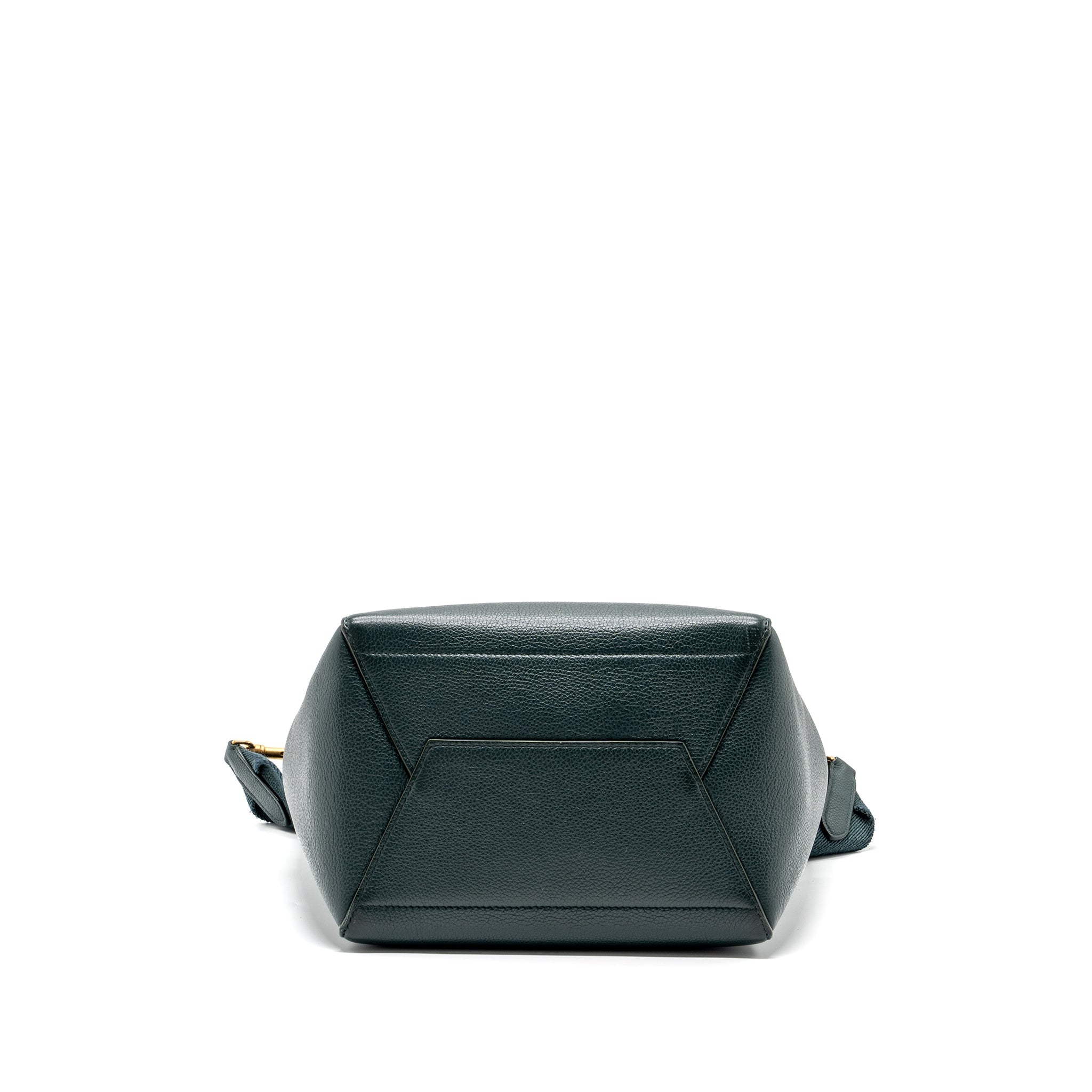 CELINE SANGLE BUCKET BAG CALFSKIN DARK GREEN GHW