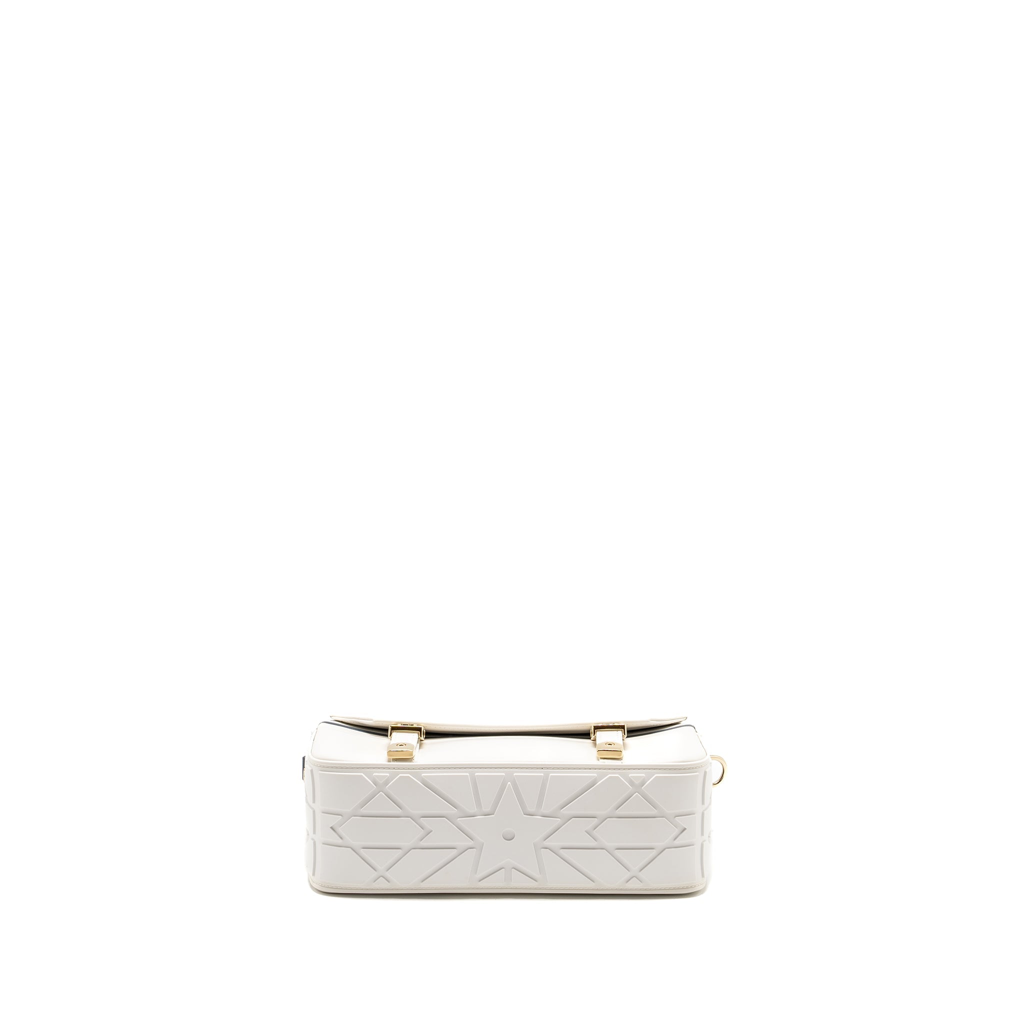 DIOR SMALL DIORCAMP BAG CALFSKIN WHITE LGHW