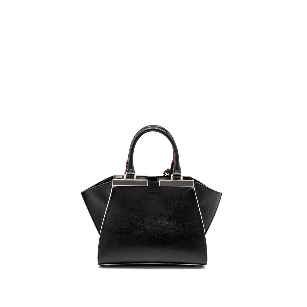 FENDI MINI 3JOURS TOTE BAG CALFSKIN BLACK SHW