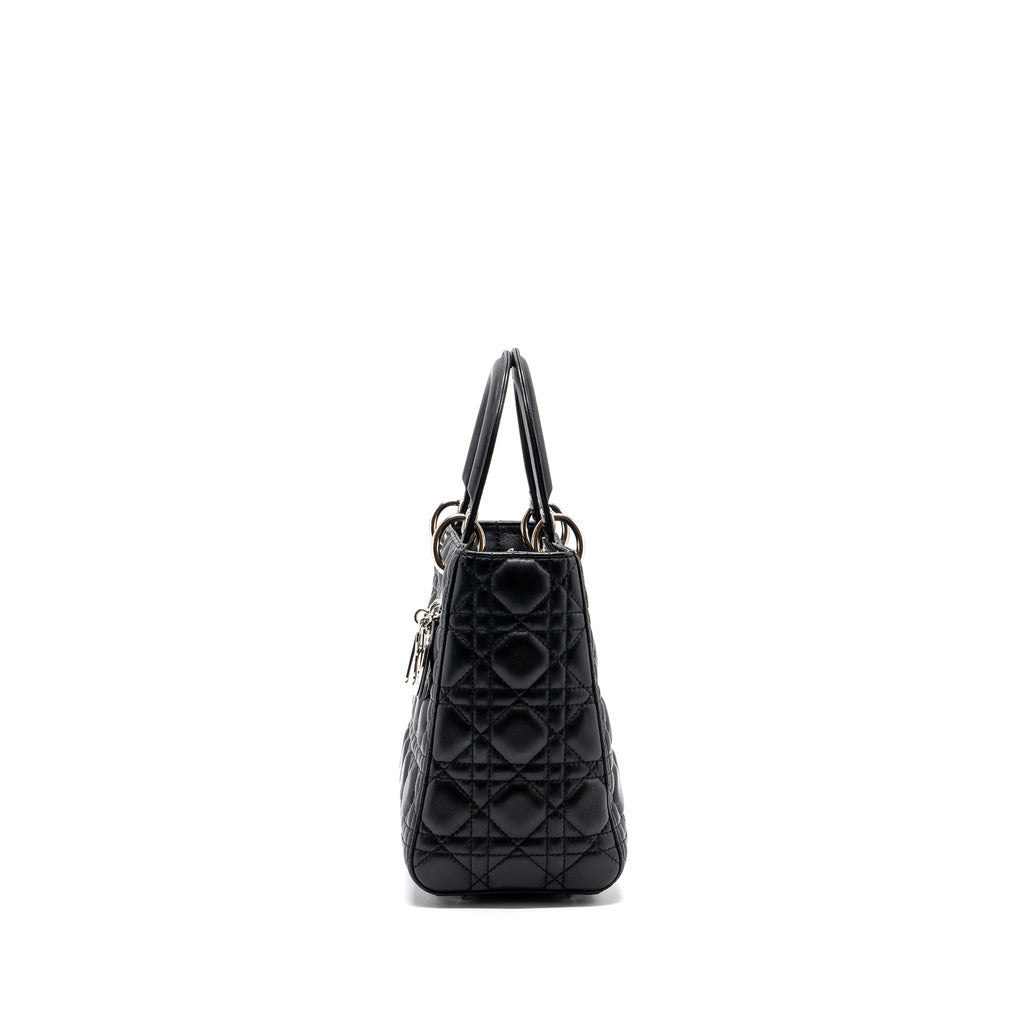 DIOR MEDIUM LADY DIOR LAMBSKIN BLACK SHW