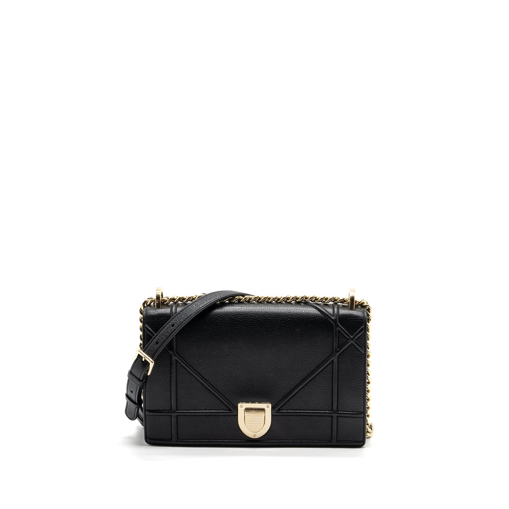 DIOR DIORAMA BAG CALFSKIN BLACK LGHW