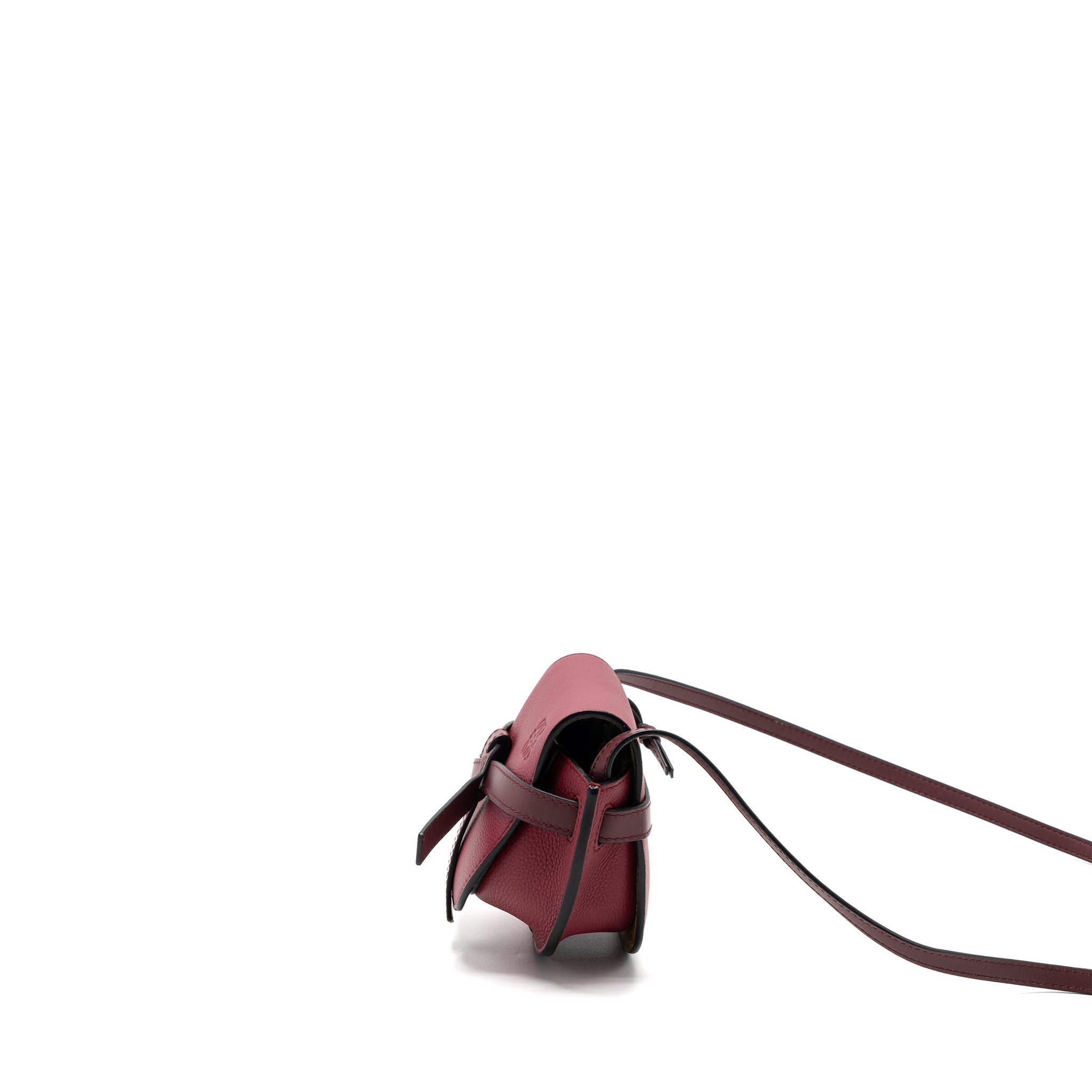 LOEWE MINI GATE BAG CALFSKIN MULTICOLOR RASPBERRY GHW