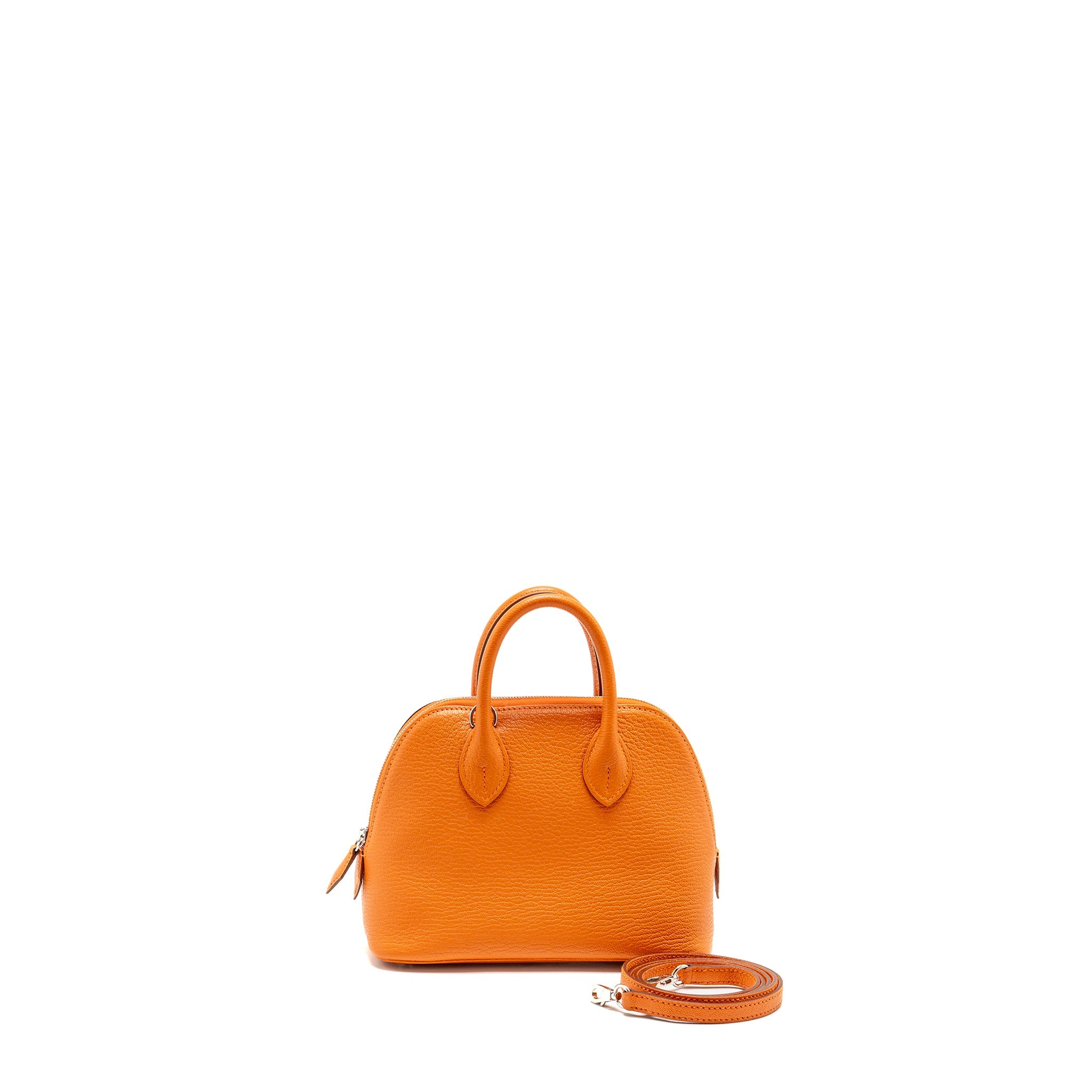 HERMES MINI BOLIDE CHÈVRE MYSORE ORANGE SHW