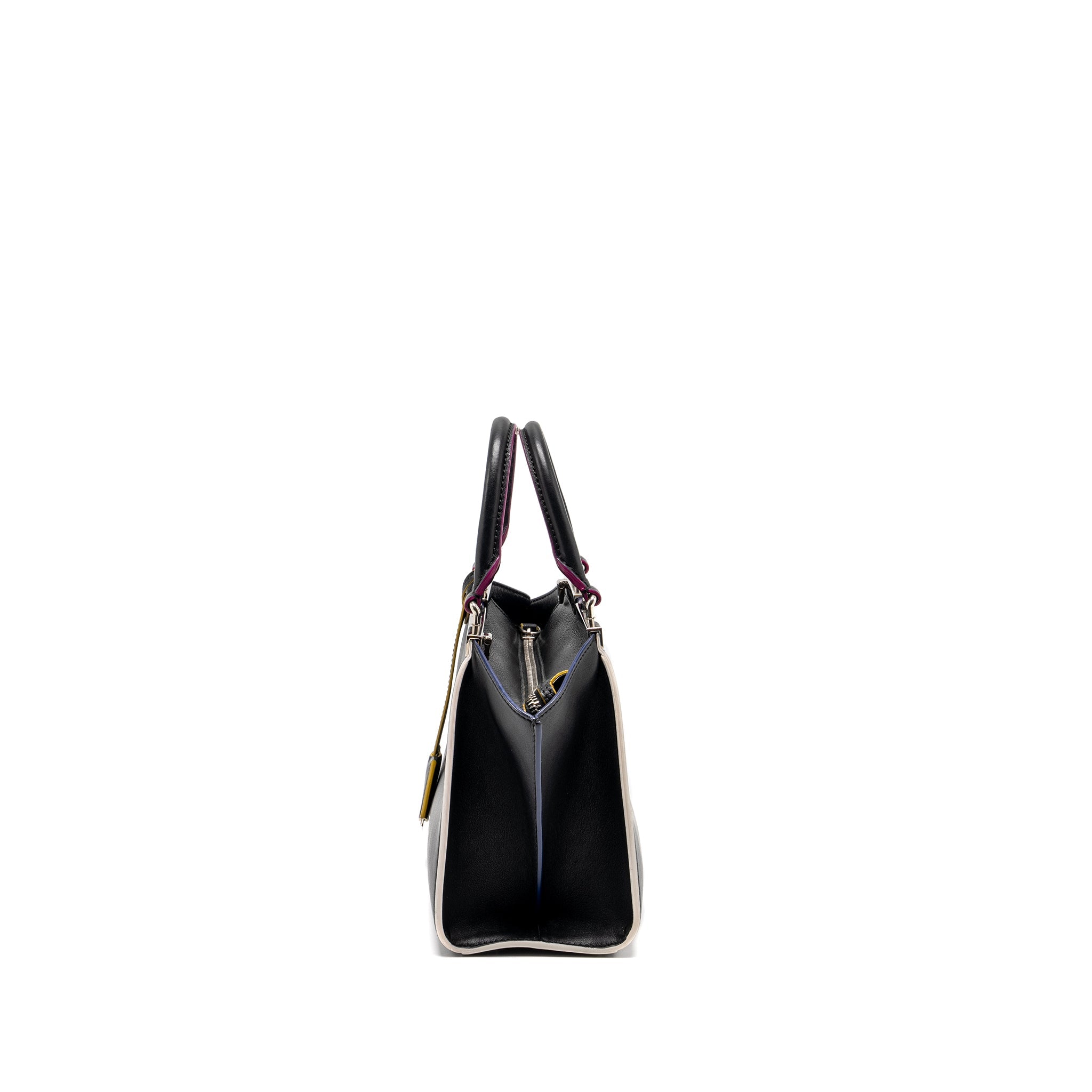 FENDI MINI 3JOURS TOTE BAG CALFSKIN BLACK SHW