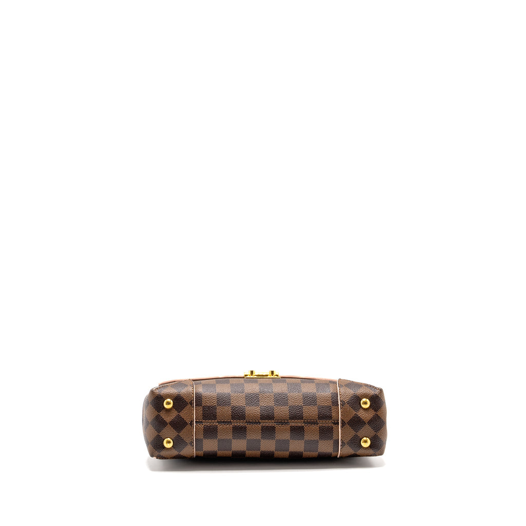 LOUIS VUITTON POCHETTE CAISSA DAMIER EBENE/PINK CANVAS GHW