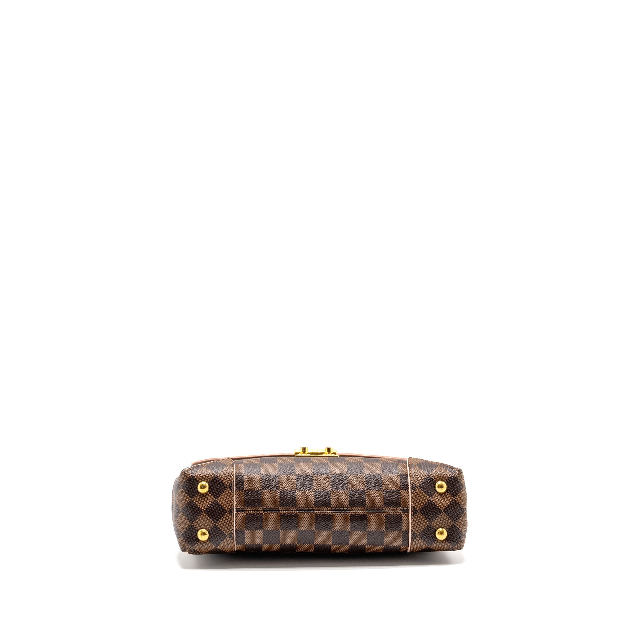 LOUIS VUITTON POCHETTE CAISSA DAMIER EBENE/PINK CANVAS GHW