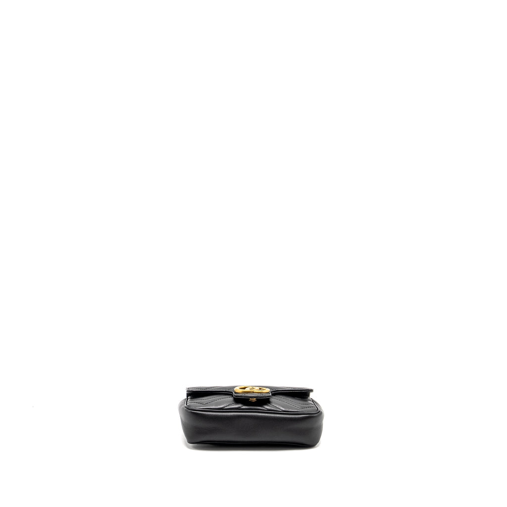 GUCCI SUPER MINI MARMONT CALFSKIN BLACK GHW