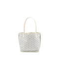 GOYARD MINI ANJOU TOTE BAG GOYARDINE CANVAS WHITE SHW