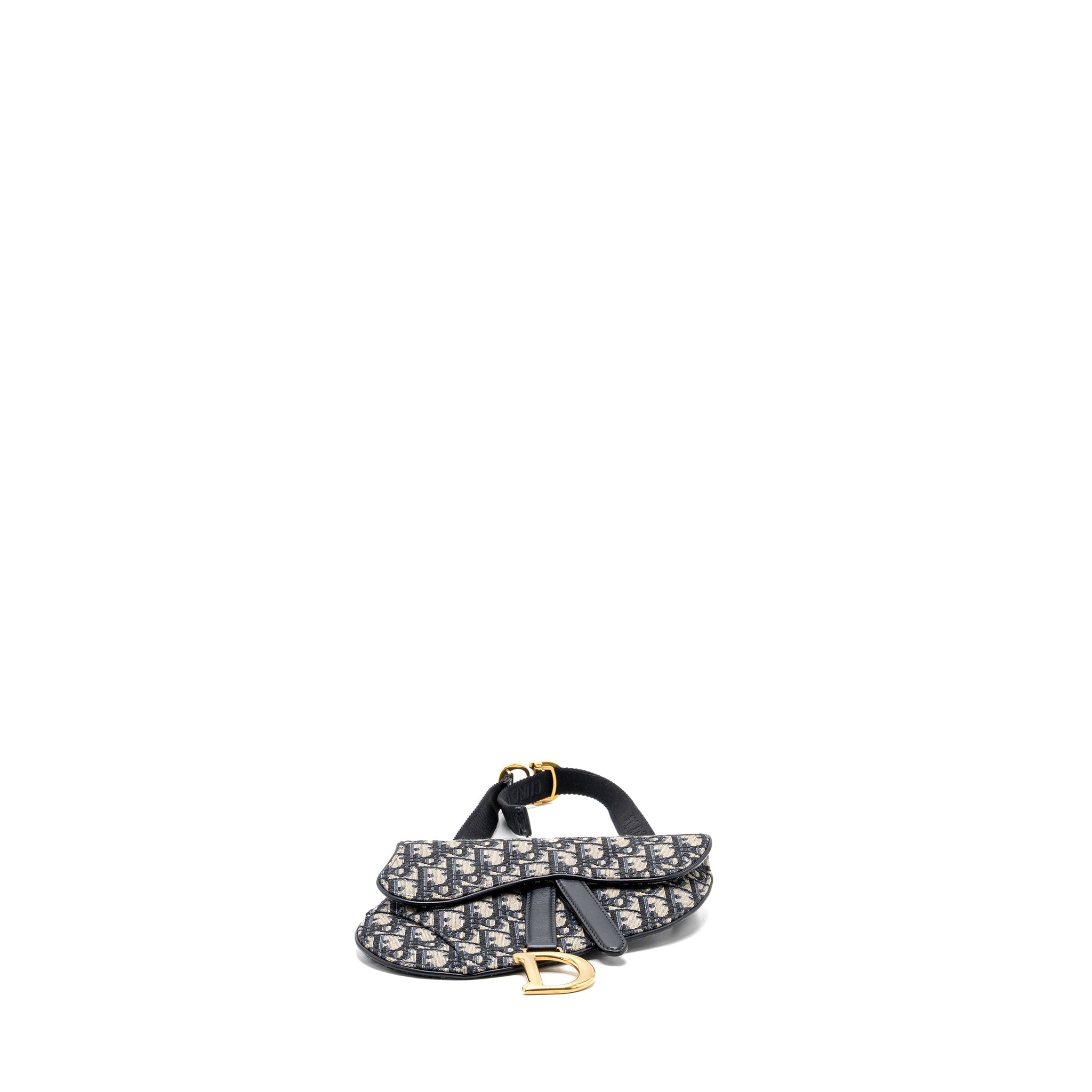 DIOR SADDLE BELT BAG BLUE DIOR OBLIQUE JACQUARD GHW