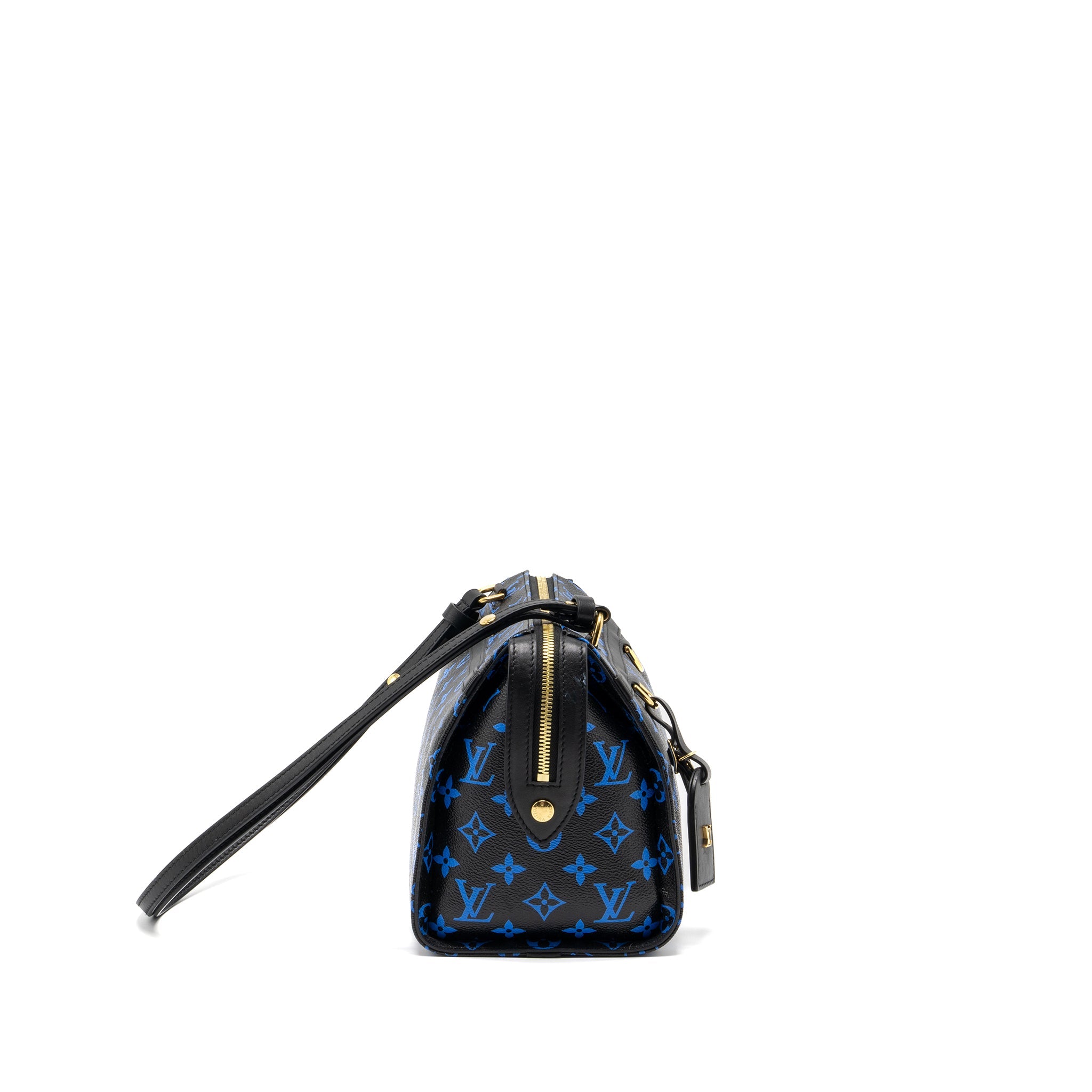 LOUIS VUITTON SPEEDY AMAZON COLOURED MONOGRAM CANVAS BLUE/BLACK GHW