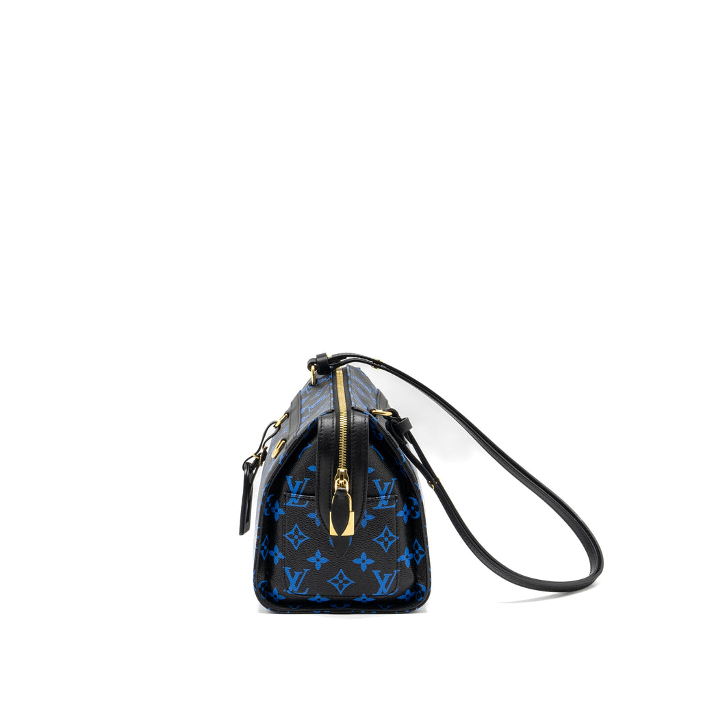 LOUIS VUITTON SPEEDY AMAZON COLOURED MONOGRAM CANVAS BLUE/BLACK GHW