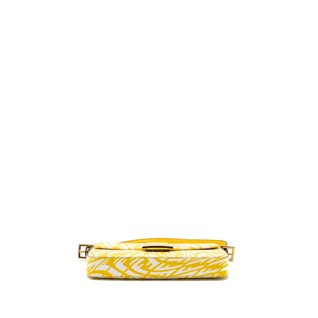 FENDI BAGUETTE 1997 CANVAS VETRIFICATO/FF VERTIGO PRINT GHW