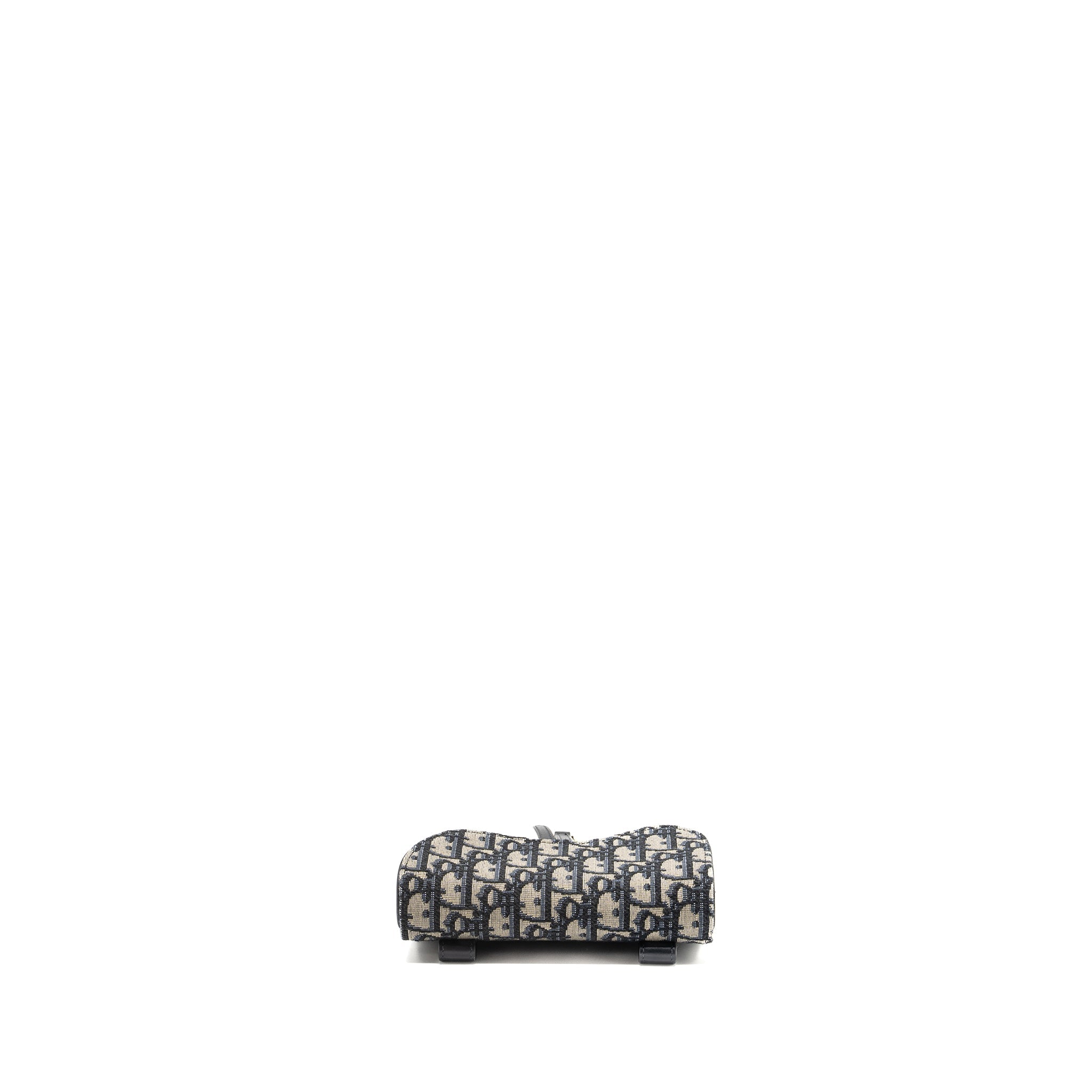 DIOR SADDLE BELT BAG BLUE OBLIQUE JACQUARD CANVAS GHW