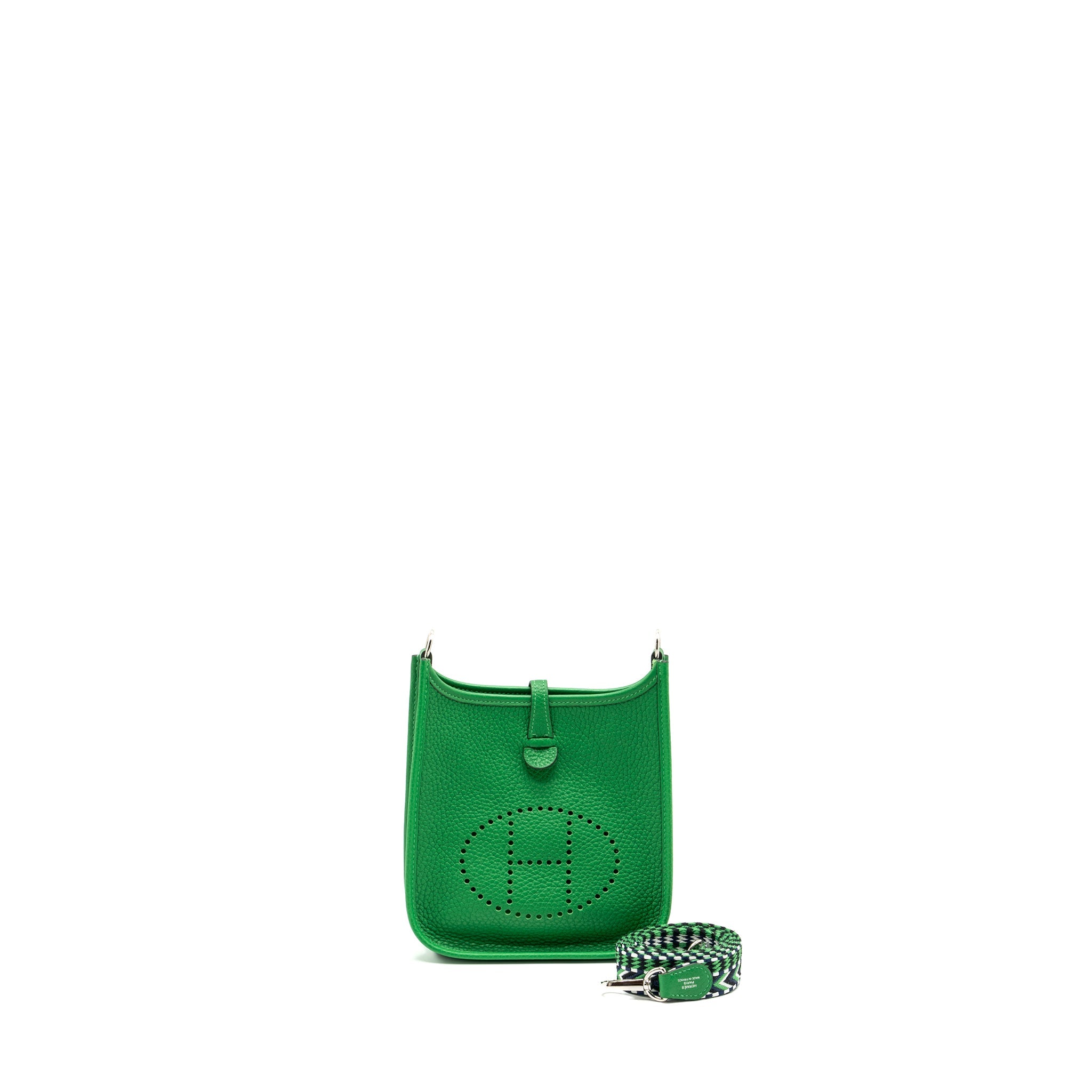 HERMES MINI EVELYNE CLEMENCE BAMBOU WITH MULTICOLOUR STRAP SHW