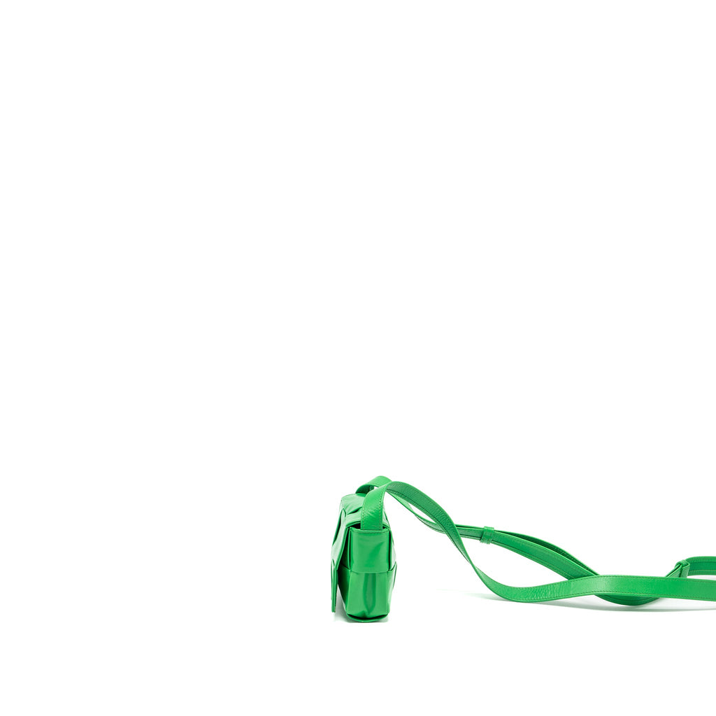 BOTTEGA VENETA INTRECCIO CASSETTE MINI BAG LAMBSKIN GREEN