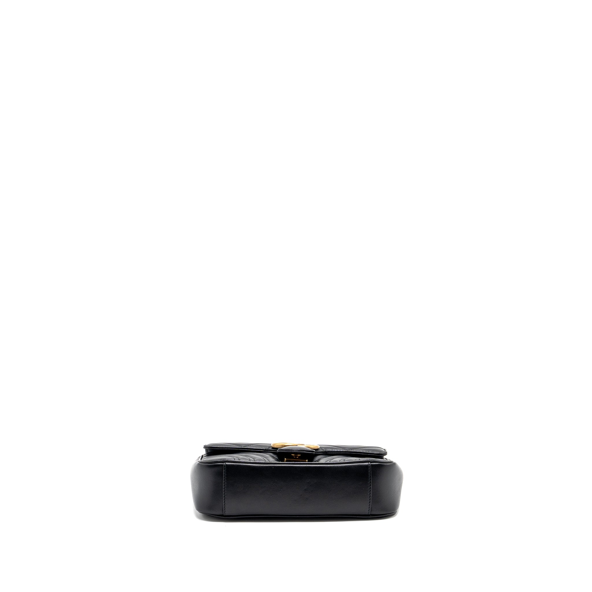 GUCCI MINI MARMONT BAG CALFSKIN BLACK GHW